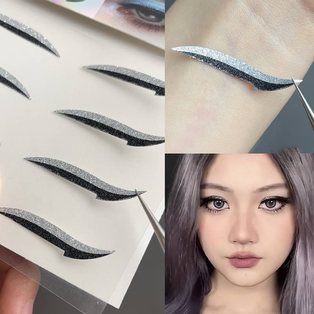 Miếng Dán Kẻ Mắt Trang Điểm Mắt Mèo Phong Cách Âu Mỹ Sáu Trong Một