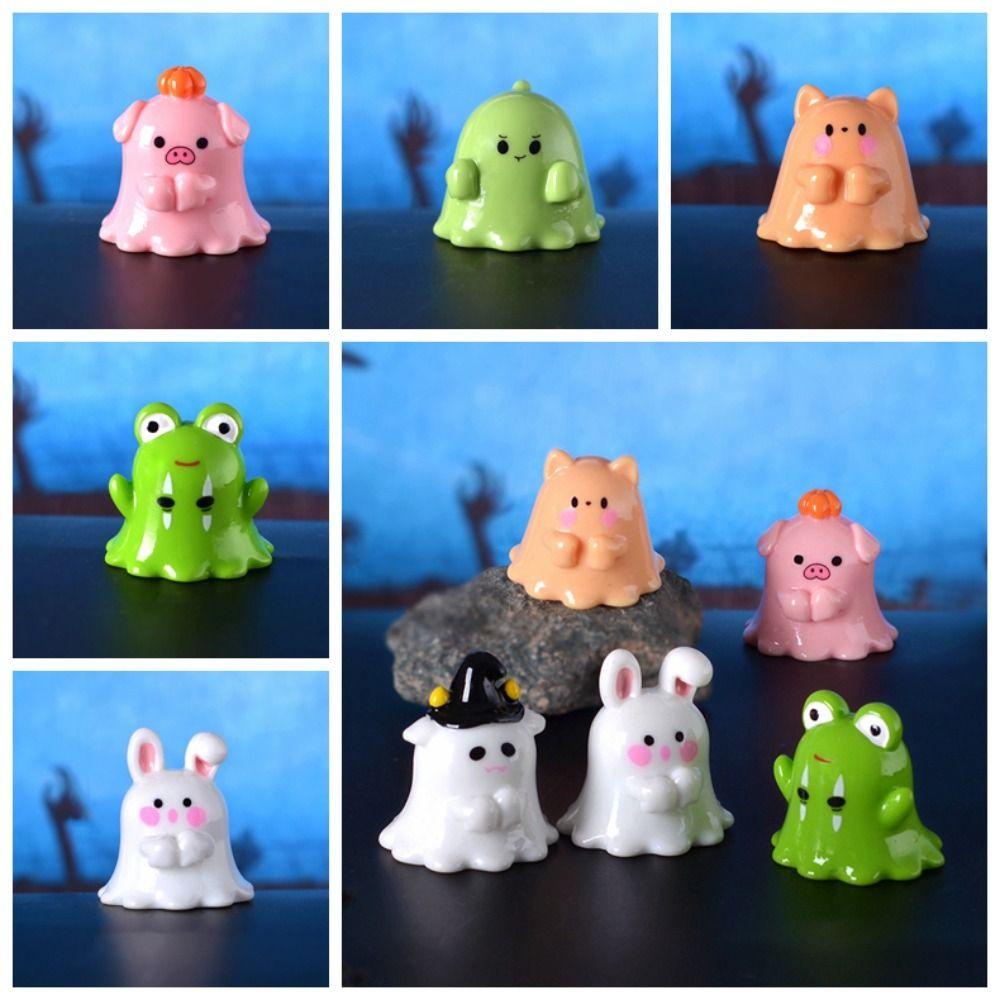 Mmluck Tượng Nhỏ Hình Con Heo Ma Thỏ Ma Trang Trí halloween Vui Nhộn