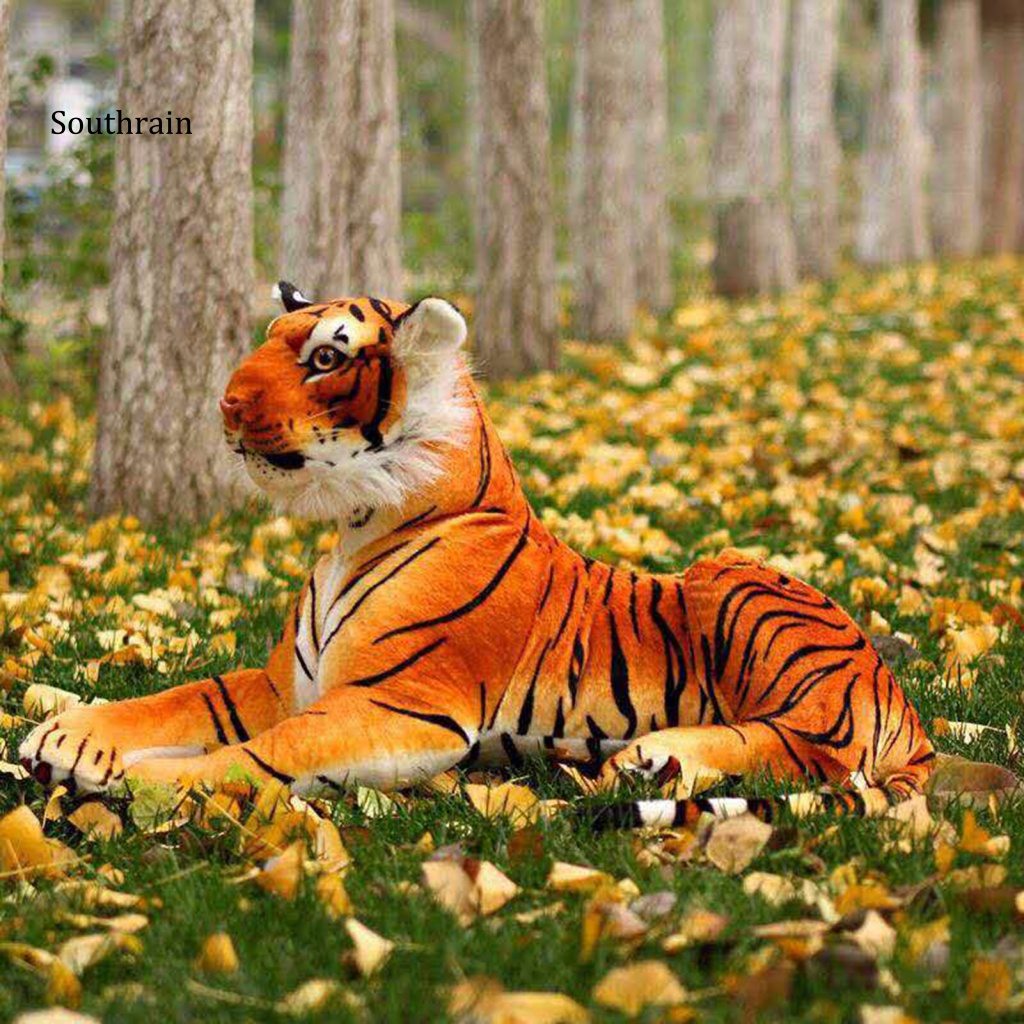 Thú Nhồi Bông Hình Con Hổ Mềm Mại Màu Sắc Tươi Sáng Trang Trí Phòng Ngủ Cho Bé