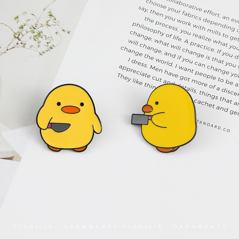 Ghim Cài Áo Hình Chú Vịt Vàng Nhỏ Dễ Thương Sáng Tạo