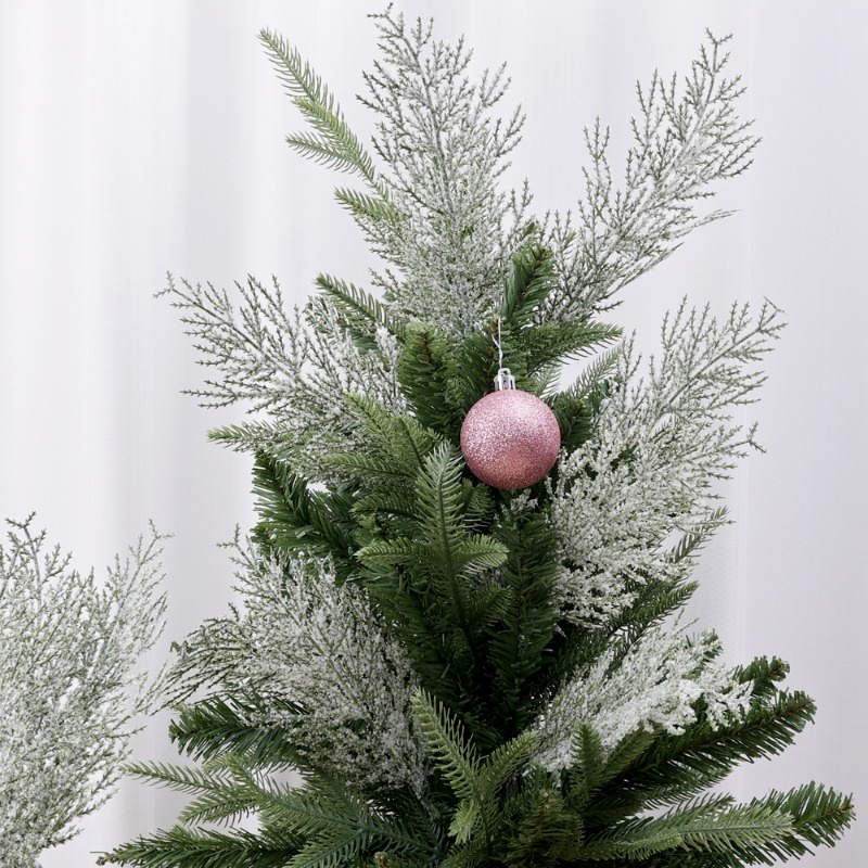 Set 1 / 5 Bình Hoa Tuyết Giả Trang Trí Giáng Sinh