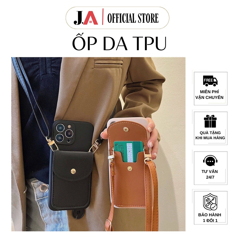 (LINK2/2) Ốp Ví Có Dây Đeo TPU J.A OFFICIAL Mềm Cho Iphone Từ 15 Tới 15 Promax