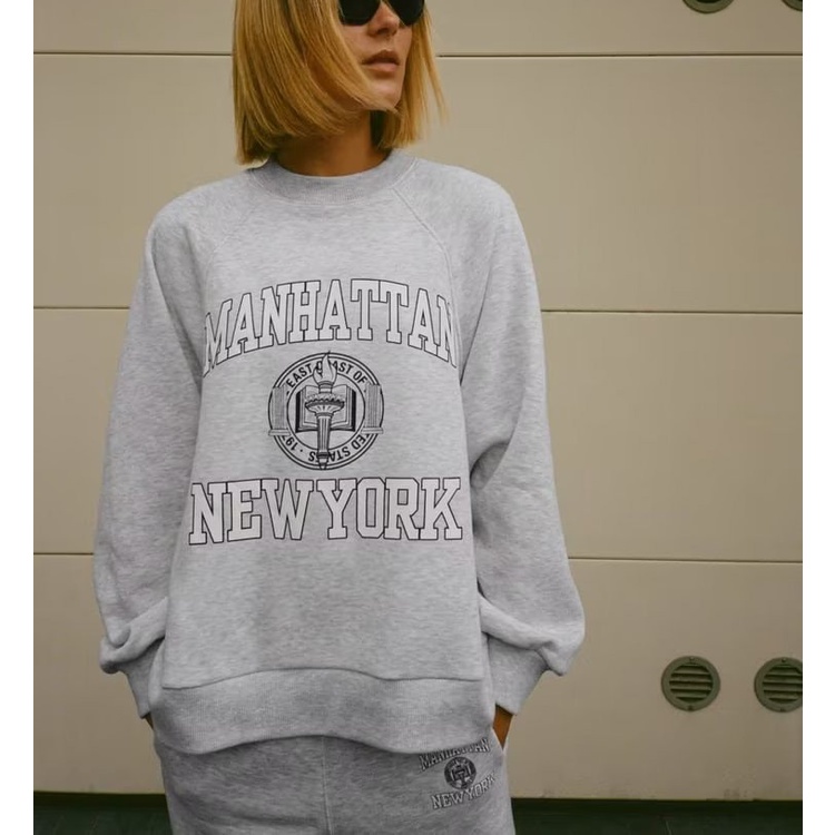 Zara Set Áo Nỉ Dài Tay + Quần Dài Ôm Chân Thời Trang Nữ5584820  5584821