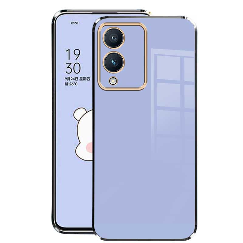 Bao Da Điện Thoại silicon Mạ Cao Su Bóng Bảo Vệ camera Cho vivo y17s y17 y12 y15 y11 y19 6d Ốp