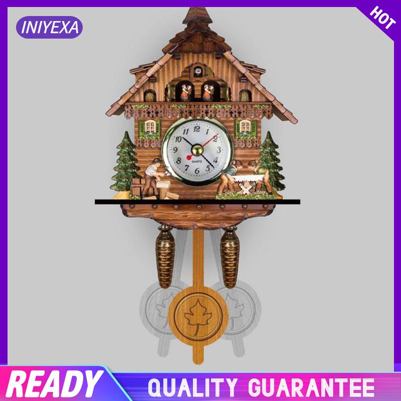 Cuckoo Đồng Hồ Treo Tường Bằng Gỗ Thiết Kế Sáng Tạo Trang Trí Phòng Khách /