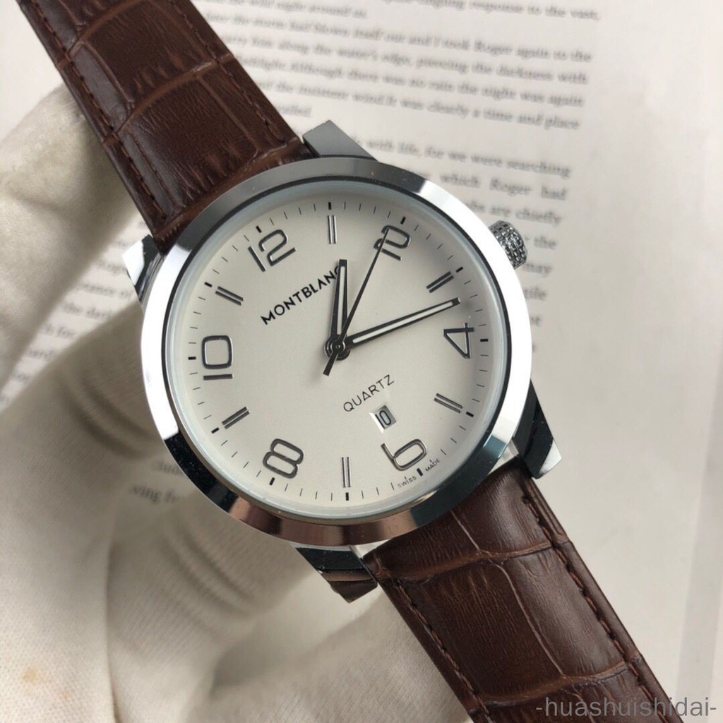 Đồng Hồ Đeo Tay Máy quartz Dây Da Có Lịch Thời Trang Công Sở Cho Nam