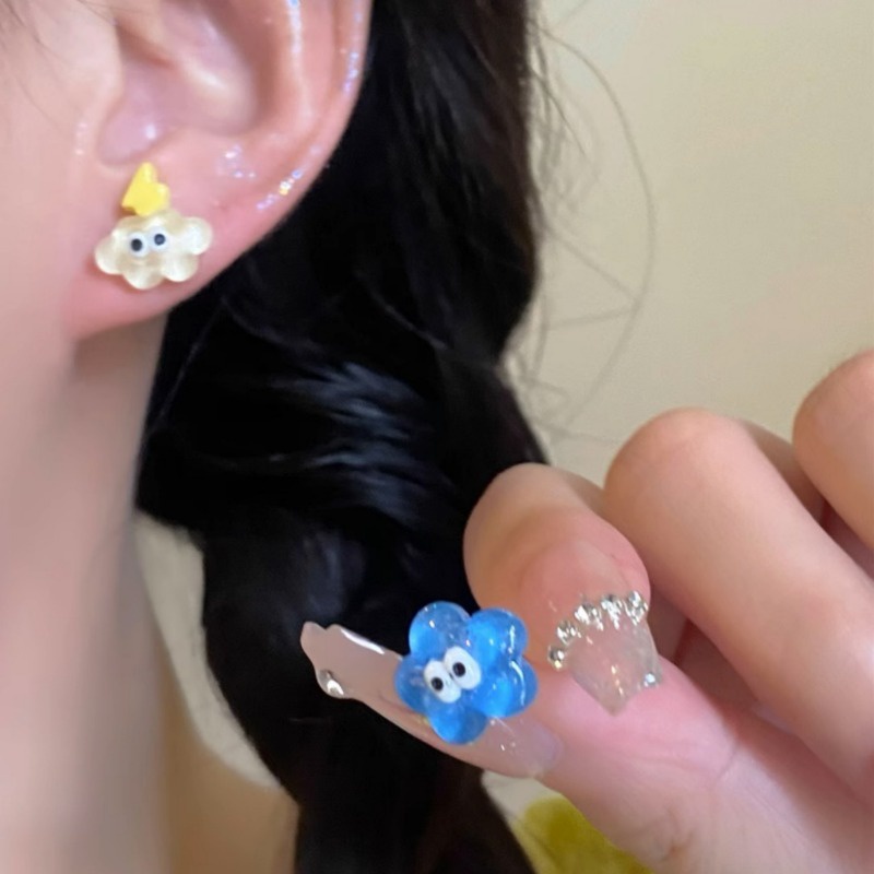 Mới Bông Tai Mạ Bạc 925 Hình Hoạt Hình Dễ Thương Cho Nữ