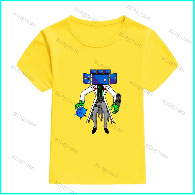 Mingyuan skibidi toilet Titanman de design 13 Áo Thun Tay Ngắn Dáng Rộng unisex