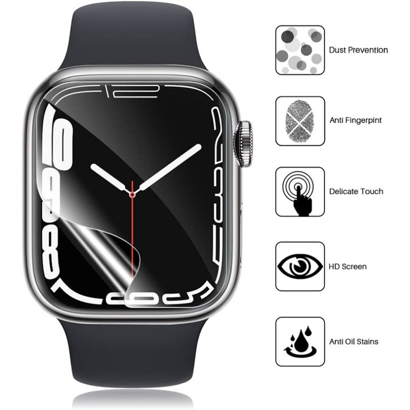 Mềm Miếng Dán Bảo Vệ Màn Hình Đồng Hồ apple watch series 9 8 7 6 se 5 4 3 2 1 ultra 2 49mm 45mm 41mm 42mm 40mm 44mm 38mm