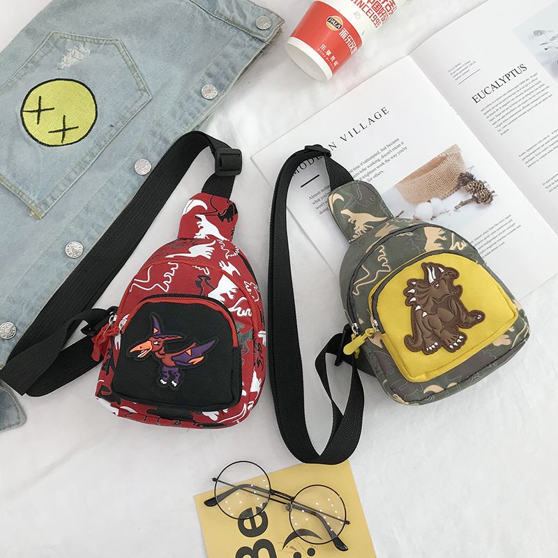 Túi Đeo Chéo Ngực Nhỏ Hình Khủng Long Thời Trang Cho Bé Trai