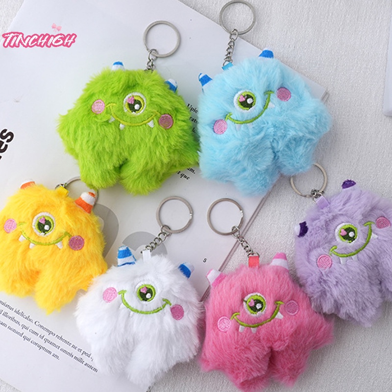 Móc Khóa Túi Xách Hình Búp Bê Mắt To Nhồi Bông Mềm Mại Chống Rơi Thông Dụng