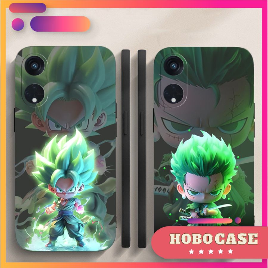 Ốp lưng Oppo Reno 8T 5G, Reno 8T 4G cạnh viền vuông, có bảo vệ camera in hình ONE PIECE, GOKU