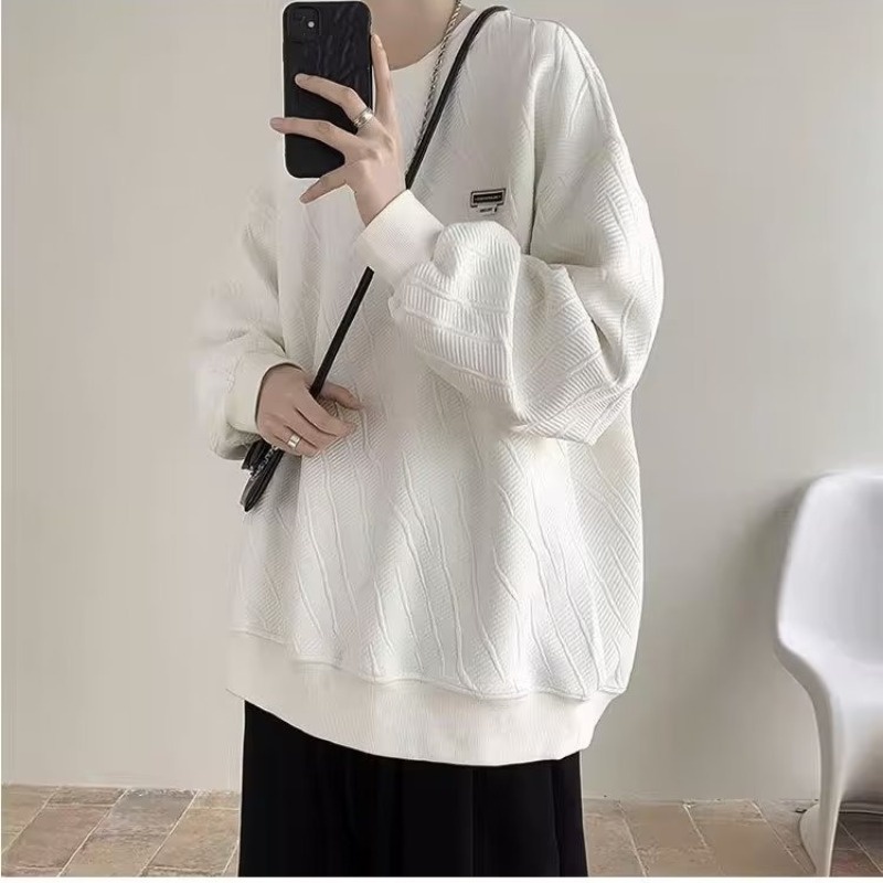 Áo sweater mã waffle nam nữ unisex dài tay phong cách hàn quốc  trẻ trung chất nỉ bông đẹp  cổ tròn tay dài in shin thời trang mùa thu cho nam và nữ