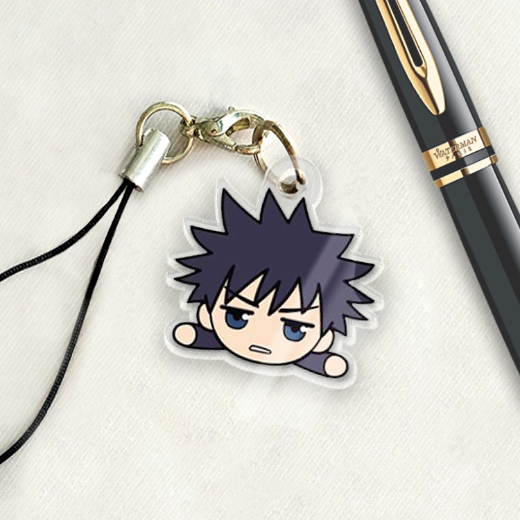 Móc khóa kèm dây treo điện thoại acrylic Itadori Gojo Getou Jujutsu Kaisen anime chibi cute trang trí ba lô cặp sách