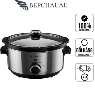 Nồi nấu chậm silvercrest ssc200d1, nồi hầm, nồi kho, dung tích 3,5l, nhập đức, bh 12 tháng, bepchauau