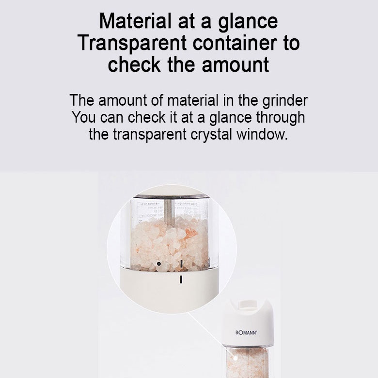 BOMANN PM5215W Automatic Seasoning Grinder Whole Pepper Sesame Salt Grinder