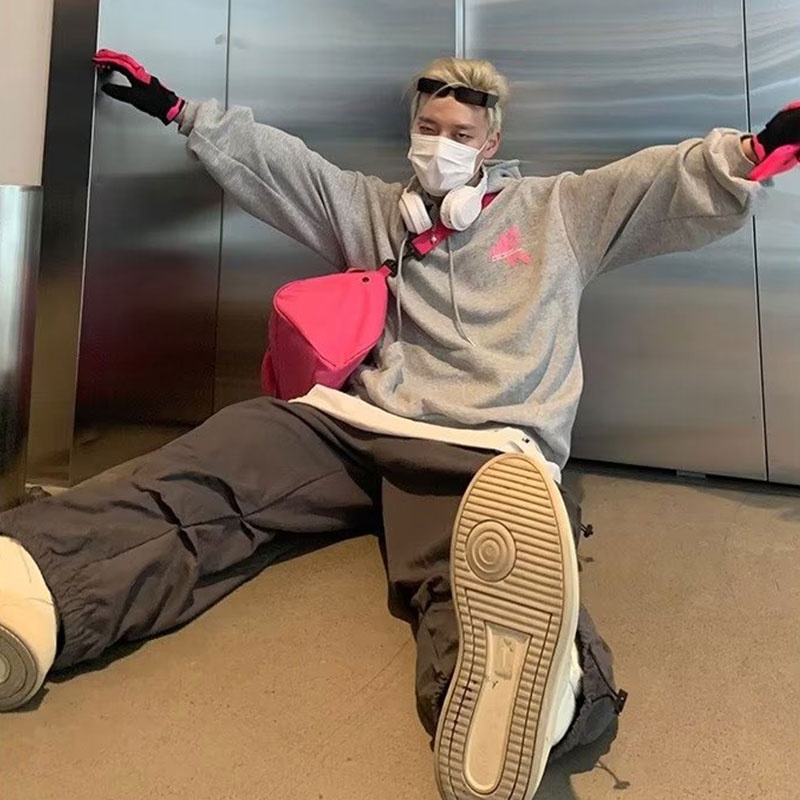 Áo hoodie VUNC dáng rộng in chữ phong cách hip hop đường phố Mỹ cá tính cho nam