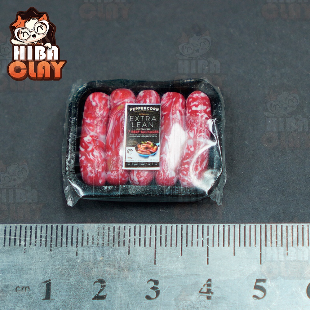 Mô hình 1 khay lạp xưởng siêu thị tí hon, đồ ăn mini mô hình cho búp bê DIY