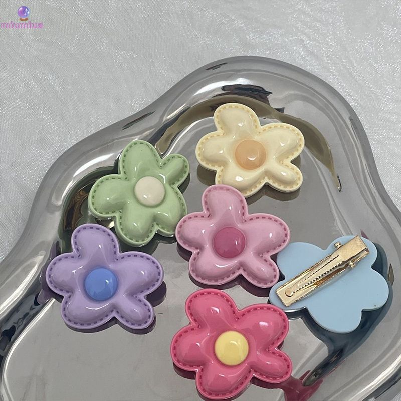 Miumiua🔮Kẹp Tóc Ba Chiều Đính Hoa Dễ Thương Cho Bé Gái