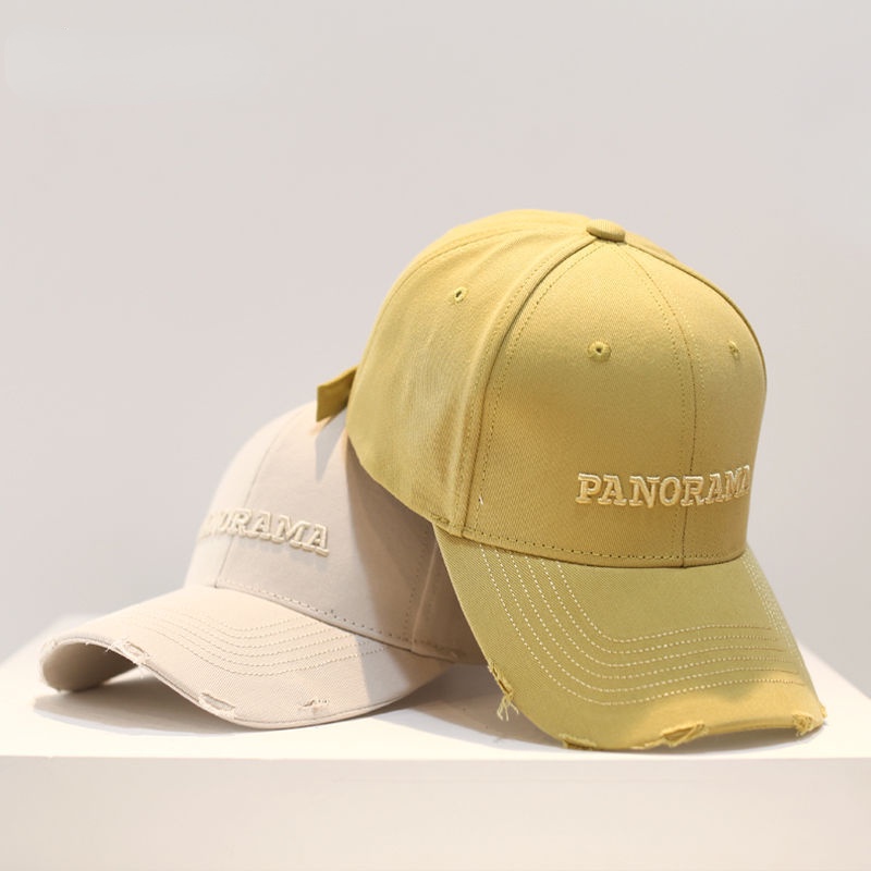 Mũ Lưỡi Trai Thêu Chữ Phối Rách Cá Tính