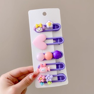 Set 5 Kẹp Tóc Mỏ Vịt Dễ Thương Cho Bé Gái