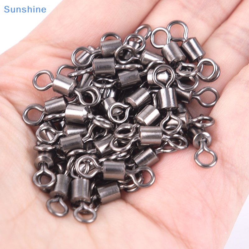 Set 50 Mồi Câu Cá Giả 11 Kích Thước Có Vòng Bi Xoay Màu Trơn Vn vn vn