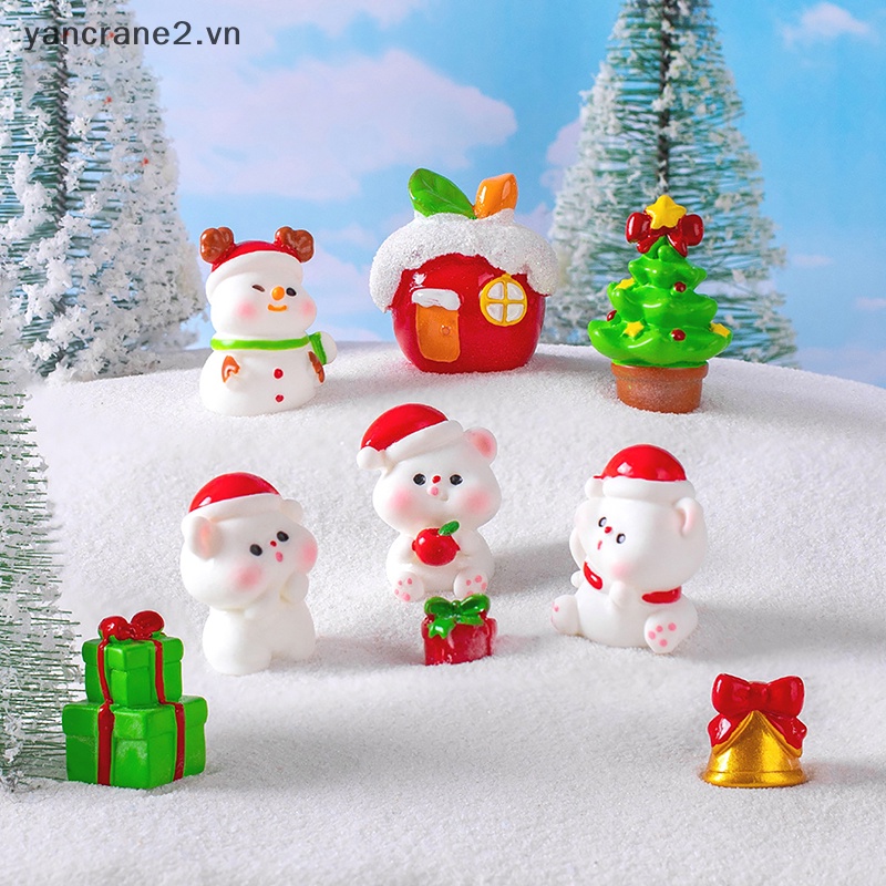 1 Bức Tượng Ông Già Noel / Người Tuyết / Gấu micro Để Bàn Trang Trí Giáng Sinh diy