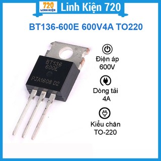 Triac bt136-600e 600v 4a to220
