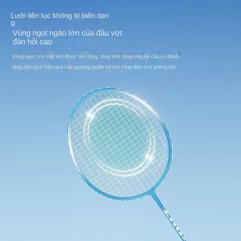 Vợt Cầu Lông 10GK Căng Sẵn Vợt Đơn Và Đôi Bộ Vợt Cầu Lông Nam Và Nữ Sinh Viên Trưởng Thành Siêu Nhẹ Và Bền
