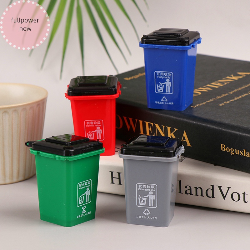 Fullpowernew Mô Hình Thùng Rác mini Tỉ Lệ 1: 12 Trang Trí Nhà Búp Bê