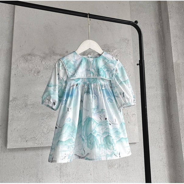 VÁY DÀI TAY 2230 BÉ GÁI ĐIỆU