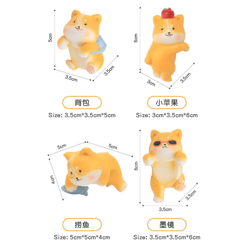 Xi Lanh Nhỏ Bằng Nhựa resin Họa Tiết Hoạt Hình Dễ Thương Trang Trí Sân Vườn