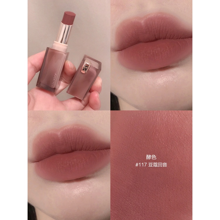 Ter Jocyee Thỏi Son Lì Nhung Mịn Màu Hồng # 121 # 117  Joocyee men bột phun son môi