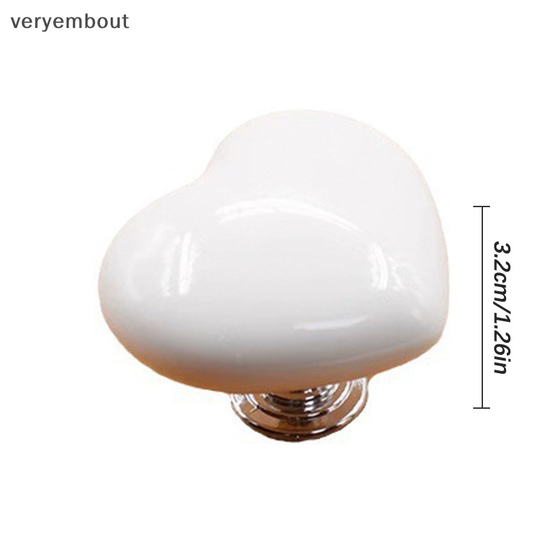 Set 1 / 2 Nút Nhấn Công Tắc Nhấn Nước Hình Trái Tim Nhiều Màu Sắc Trang Trí Tủ / Ngăn Kéo