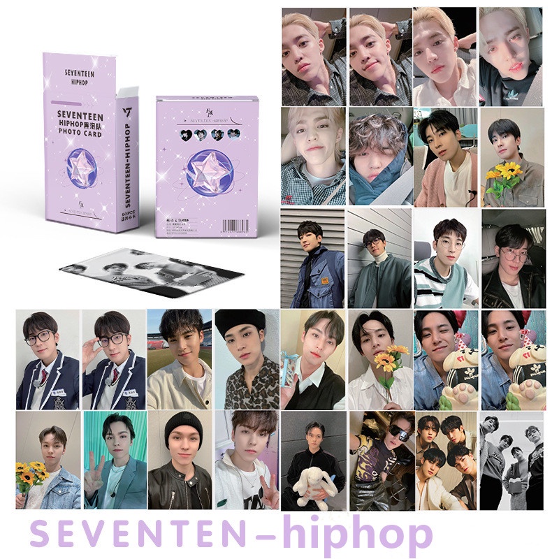Set 50-55 Tấm Thẻ Ảnh laser lomo Nhóm Nhạc seventeen Hinh Ba Chiều s.coups jeonghan joshua jun hoshi wonwoo woozi dk mingyu the8 seungkwan