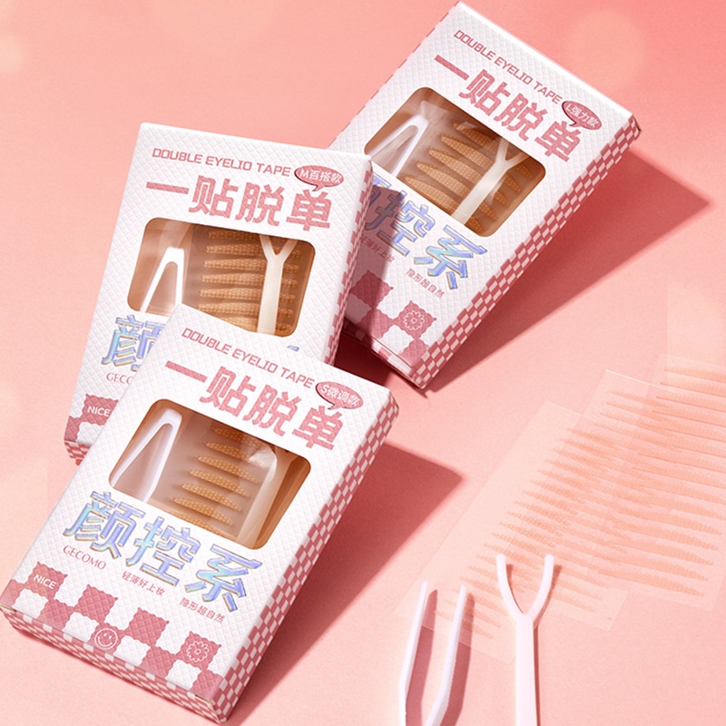 Kích mí tàng hình trong suốt sẵn keo tạo mắt hai mí chống thấm nước cao cấp GECOMO 90 miếng HB