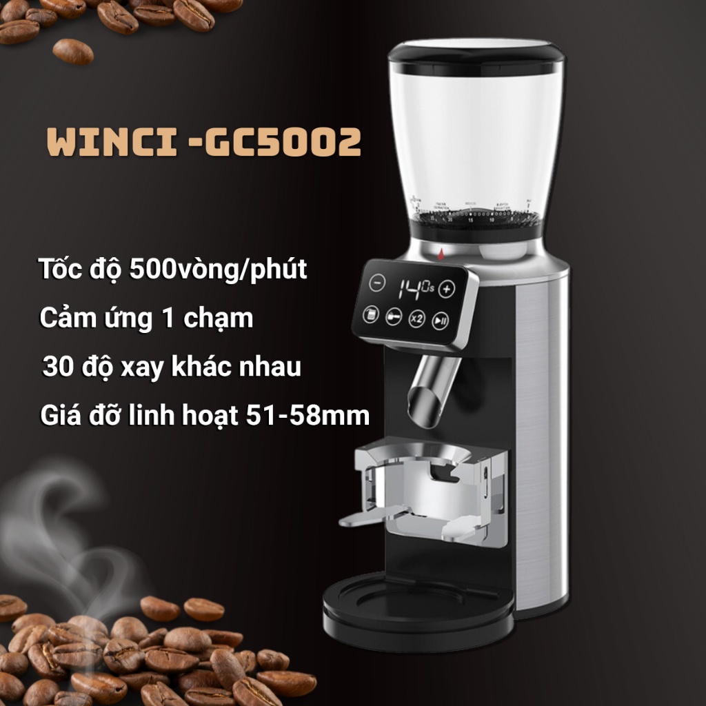 Máy xay hạt cà phê WINCI CG5002, 30 cỡ xay, Bảo hành 12 tháng chính hãng - Befoyo