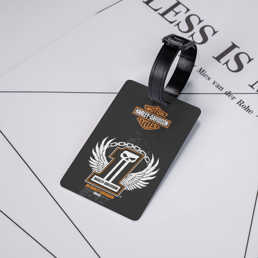 Thẻ Hành Lý Bằng Nhựa pvc 5.4 * 8.5cm In Chữ harley davidsons