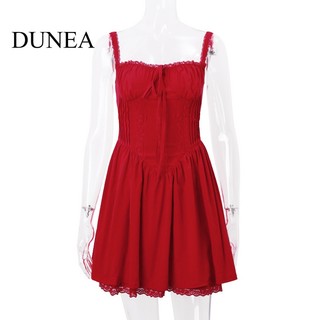 DUNEA Đầm Dây Thắt Eo Ba Lê Quyến Rũ Dành Cho Nữ