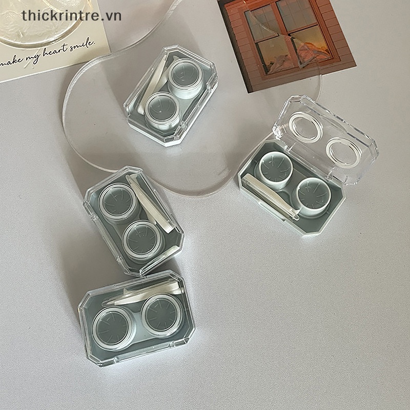 Hộp Đựng Kính Áp Tròng mini Thiết Kế Đơn Giản Dễ Thương Cho Nữ