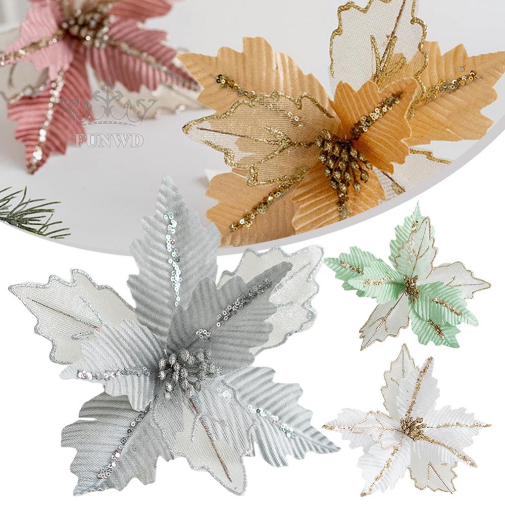 Christmas Flower Christmas Handmade Hanging Xmas Party Tree Decoration