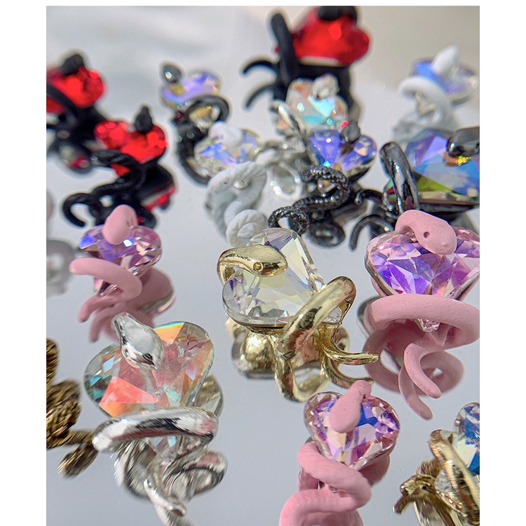 Charm Rắn Ôm Trái Tim Đủ Màu To Nhỏ HOT TREND 2023 | Trang Trí Móng Tay