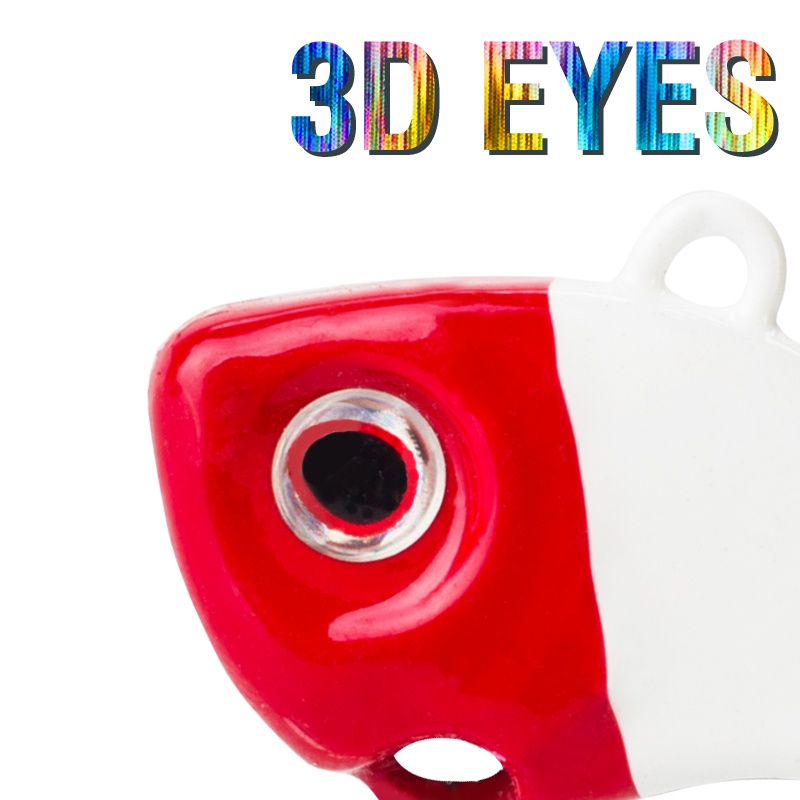 1 Mồi Câu Cá Giả Bằng Kim Loại 5g / 7g / 10g / 14g / 20g Mắt Xoay 3d