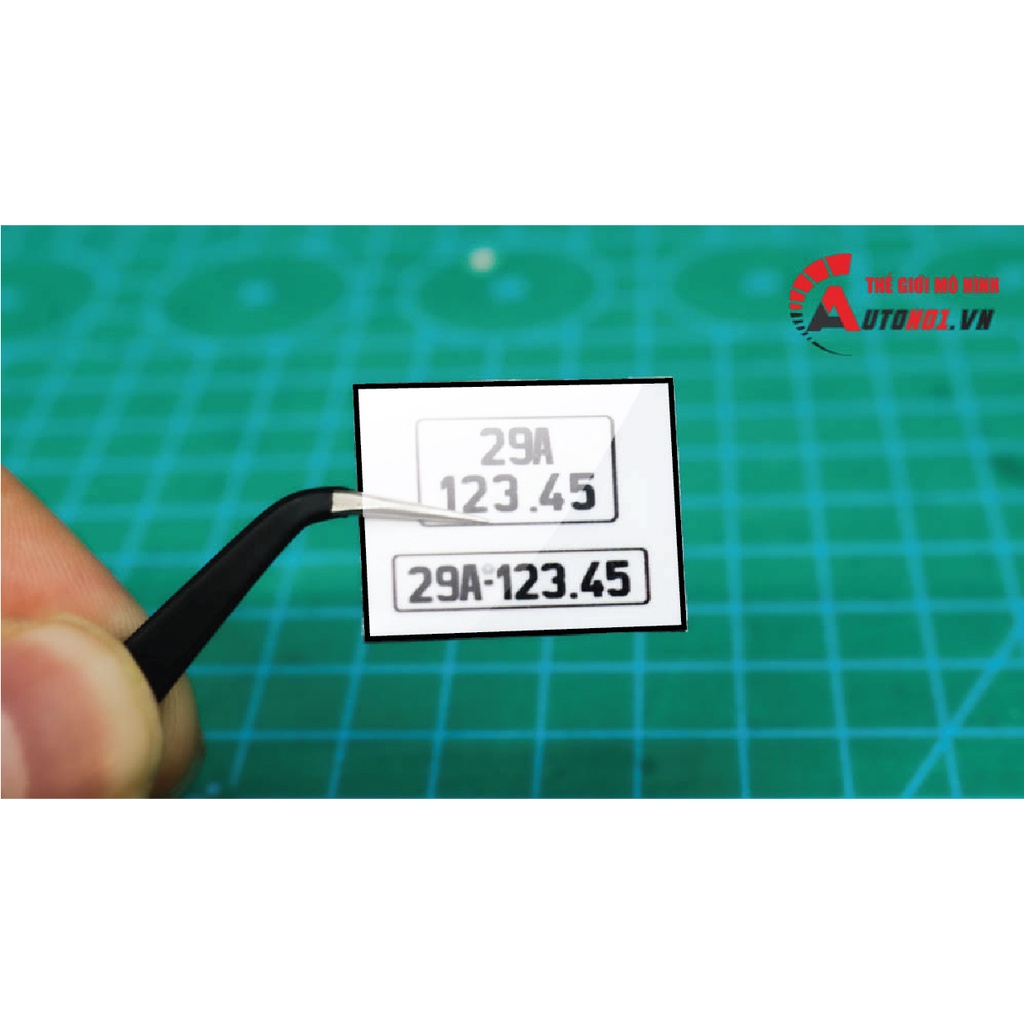 MÔ HÌNH BIỂN SỐ XE CHO MÔ HÌNH Ô TÔ 1:32 - 1:24 - 1:18 - HN - HCM