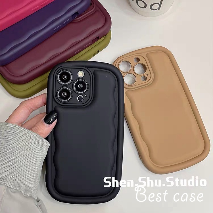 Ốp Điện Thoại Mềm Hình Elipse wave Cho iphone 15 14 13 12 11 pro max