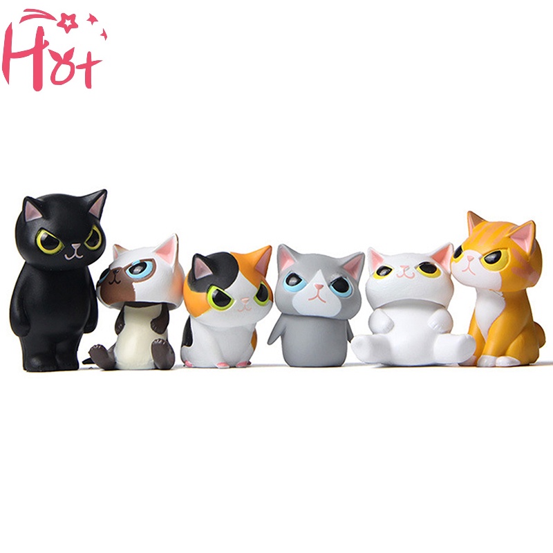 Jr Set 6 Mô Hình Mèo Chó shiba inu, guinea Pigs Mặc Đồ Sáng Tạo vn
