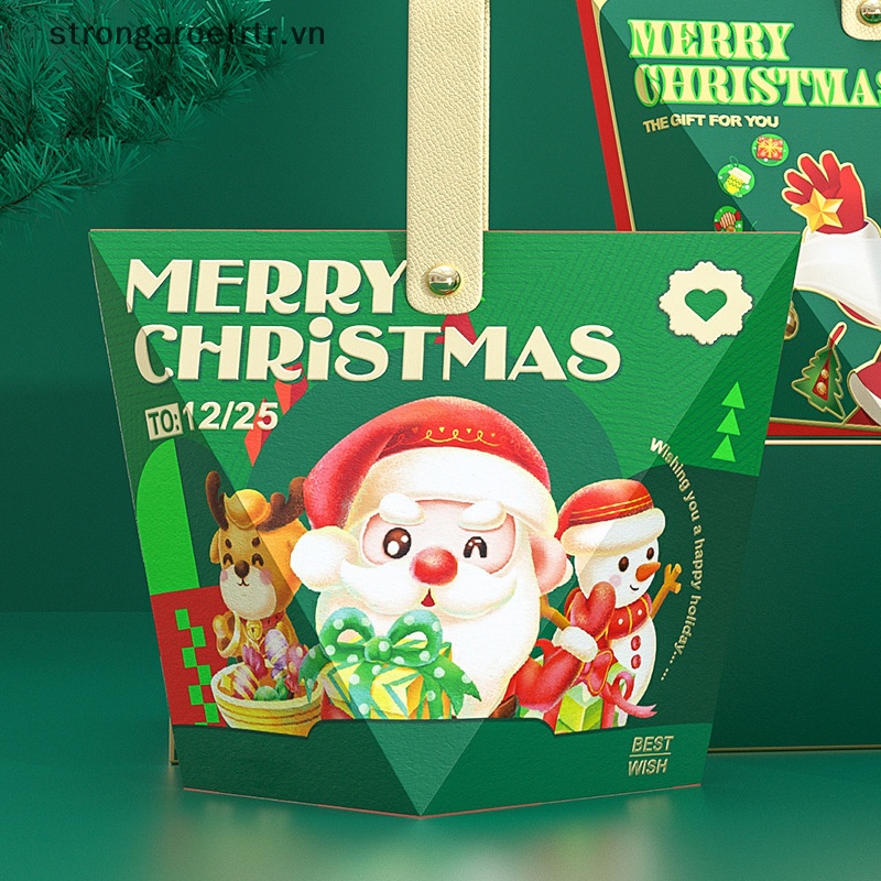Hộp Quà Tặng Giáng Sinh / Năm Mới Hình Ông Già Noel / Táo Cầm Tay Mạnh Mẽ vn