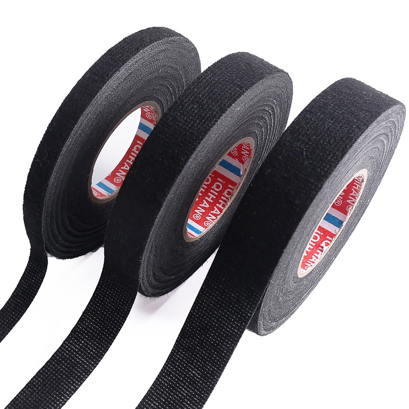 Băng Keo Vải Nỉ Cách Nhiệt Màu Đen 15m Chống Thấm Nước Thông Dụng Bảo Vệ Dây Điện Cho Xe Hơi