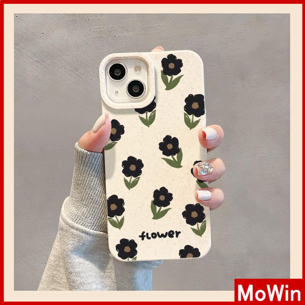 Ốp lưng iPhone 15 Pro Max Vỏ iPhone Màu Hồng Thân Thiện Với Môi Trường Vỏ Mềm Bảo Vệ Camera Chống Sốc Màu Đen Hoa Đơn Giản Tương Thích Với iPhone 14 13 Pro Max 12 11 XR XS Max 7Plus