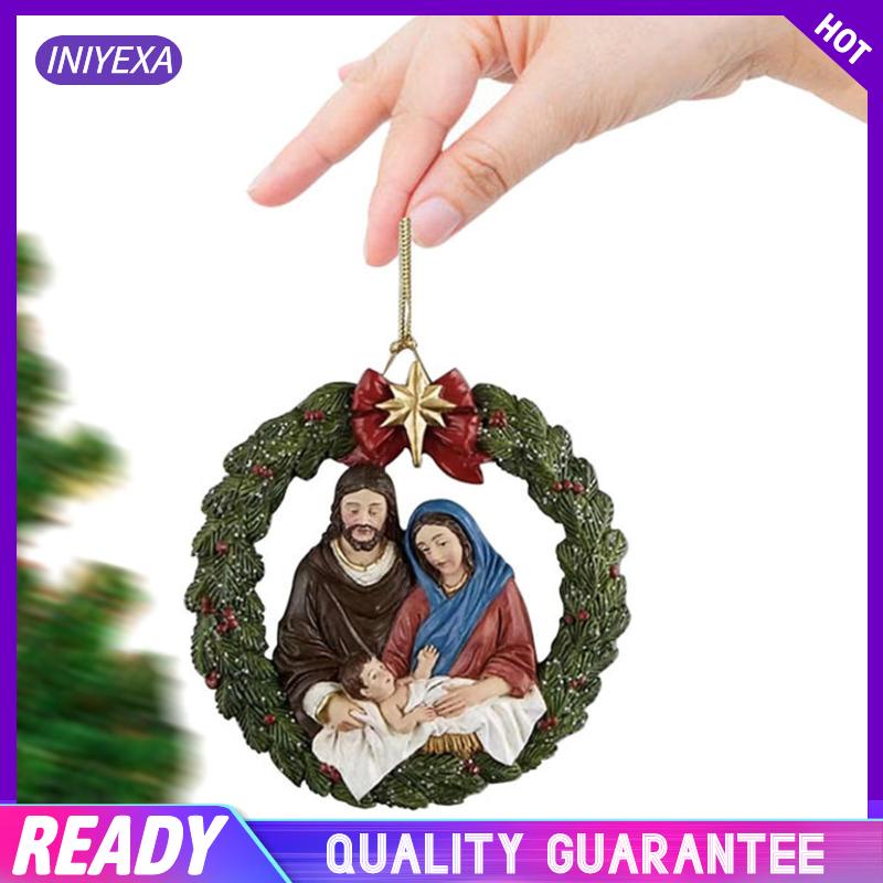 Phụ Kiện Treo Trang Trí Cây Thông Giáng Sinh Hình Chúa jesus